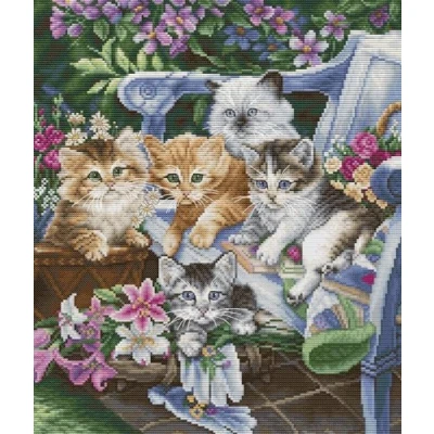 Image de Luca S BU5026 Kit de broderie au point croix Motif Buddys
