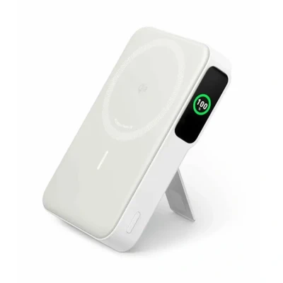 Image de Anker 633 Magnétique Chargeur Rapide Sans Fil Batterie Externe 10.000mAh Blanc
