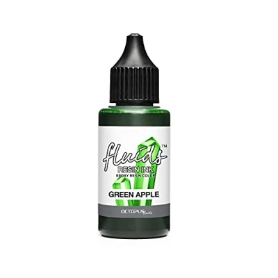 Image de Octopus Fluids Resin Ink GREEN APPLE, encre à alcool pour résine époxy et UV, Alcohol Art, colorant resine epoxy 30 ml, vert