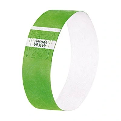 Image de SIGEL Eb212 120 Bracelets d&#039;Identification et de Contrôle Personnalisables, 25,5 X 2,5 cm, Vert Fluo