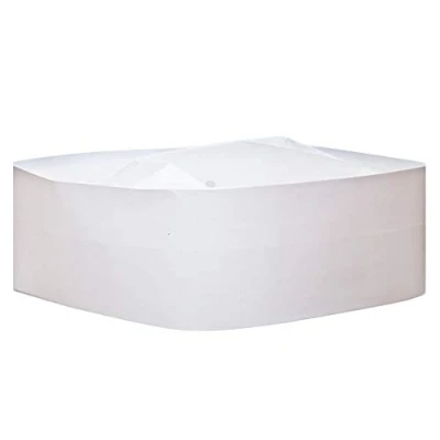 Image de Plastico A255 jetable fourrage Vert Chapeau, Blanc (lot de 100)