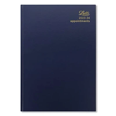 Image de Letts Agenda académique 2023/2024 1 jour par page avec rendez vous Bleu Format A4