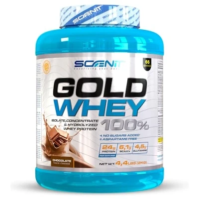 Image de Proteine Whey Gold 100% Proteines musculation protéines protein isolate, Isolate et concentrate hydrolysat 2 kg (Chocolat)