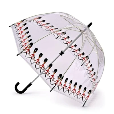 Image de Fulton Funbrella Guards Parapluie transparent, auvent octogonal de 65 cm, imperméable, levage manuel, Taille unique, 303 g, claire, Classique