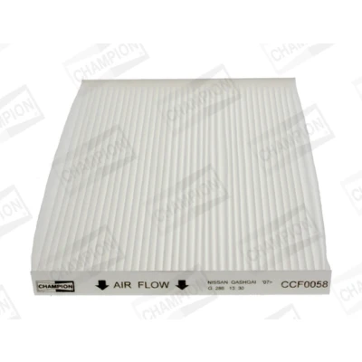 Image de CHAMPION CCF0058 Filtre d&#039;habitacle de pollens, à particules 265 190 20 NISSAN: Qashqai / Qashqai+2 I, X Trail