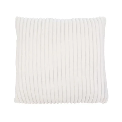 Image de Gözze Housse de Coussin aspect Velours côtelé, Lot 2, 50 x cm Blanc coton