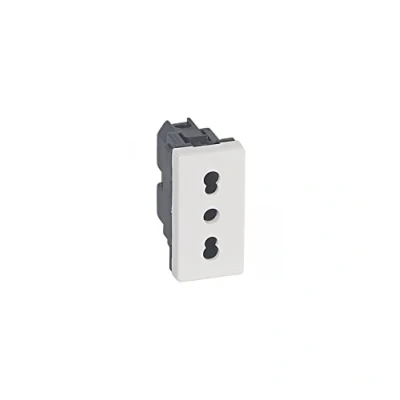 Image de Legrand 077511 Euro US Mosaic 2P+T, 10A ou 16A Standard Italien, 2 Module, Blanc