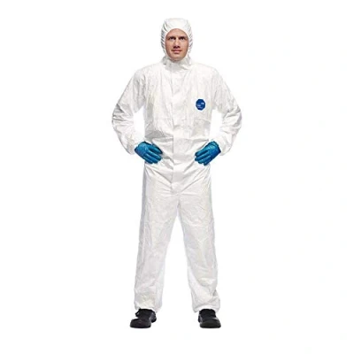 Image de DuPont Tyvek 500 Xpert Vêtement de Protection Chimique, à Capuche, Catégorie III, Type 5 B et 6 Robuste Légère Blanc Taille XXXL