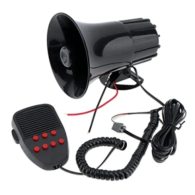 Image de Sirène d&#039;avertissement puissante 12 V pour voiture, vans, camions, motos avec haut parleur 150 dB 100 W