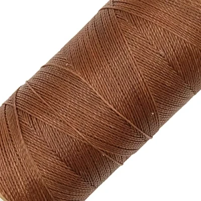 Image de LINHASITA Bobine de Fil ciré 100 g/360 m Épaisseur 0,5 mm Polyester pour macramé 30 Couleurs Marron Chocolat