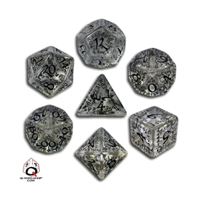 Image de Q Atelier Elfique Dés Translucide Set de 7