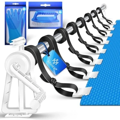 Image de KESSER® Enrouleur de bâche Piscine Premium Système d’enroulement 1,05 m 6,15 pour Solaire Mobile Sangles fournies