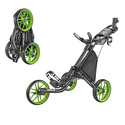 Image de CaddyTek CaddyLite EZ V8 Chariot de Golf à 3 Roues Pliable, Mixte, Lime, Citron Vert, Taille Unique