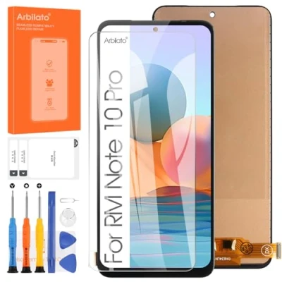 Image de Écran LCD pour Xiaomi Redmi Note 10 Pro M2101K6G / Max M2101K6I Remplacement Tactile Vitre avec Réparation Kit(6.67&quot;,Noir)