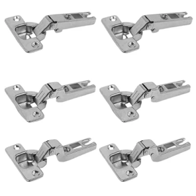 Image de Lot de 4 charnières universelles en bois pour meubles Gamma complète (col 0, 1/2 col, col haut), diamètre la tasse 35 mm, fermeture à glissière avec réglages 2D haut, H0)