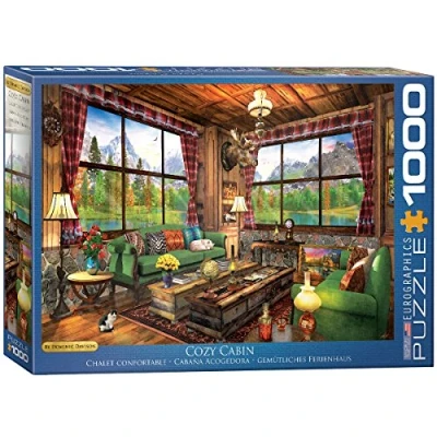 Image de Eurographics COZY Cabin Dominic Davison Puzzle pour enfants, Taille: One Size, Multi coloured