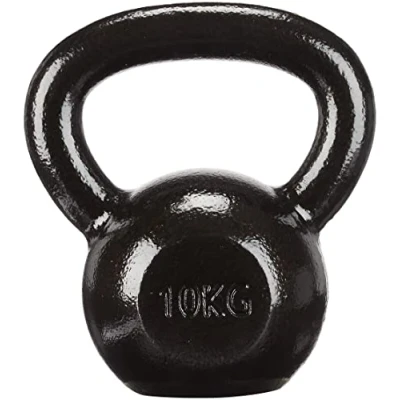 Image de Amazon Basics Kettlebell en fonte 10 kg, Noir