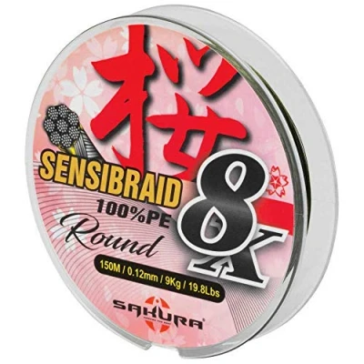 Image de Sakura Sensibraid Smoke HD8 Braid (150m) Taille : 0.06mm