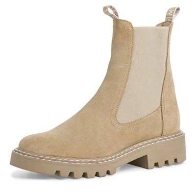 Image de Tamaris Femme Bottines, Dame Bottines,Semelle intérieure Amovible,Bottes,Demi Bottes,Bottillon,Plat,Beige Suede,42 EU
