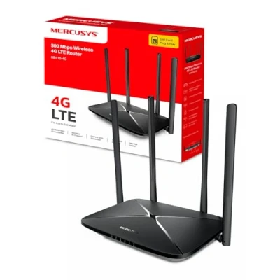 Image de MERCUSYS MB115 4G TP Link Routeur WiFi N300Mbps, Box SIM, CAT4 Vitesse Jusqu&#039;à 150Mbps, Configuration Facile, Clé 4G, Ports d&#039;Antenne Externe Modem Déverrouillé Compatible Toute SIM