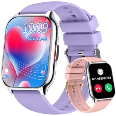Image de ZOSKVEE Montre Connectée Femme Homme avec Appel Bluetooth, 2,0&quot; HD Smartwatch, 100+ Sportifs, Moniteur de Sommeil Cardiofréquencemètre Tension Artérielle SpO2, Podometre pour Android iOS