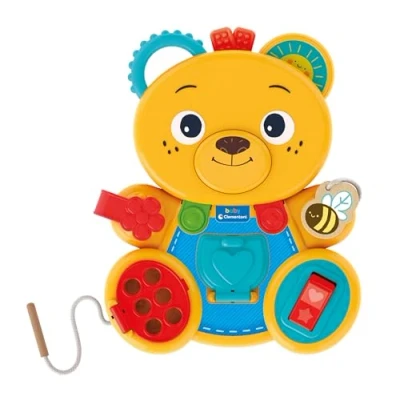 Image de Clementoni Busy Baby Bear Mon Centre d&#039;activités Ourson Jouet D&#039;éveil 12 Mois, Montessori 1 Ans, Développement pour Les Petits, Jeu Dextérité, Premier âge, Cadeau Bébé, 17856, Multicolore