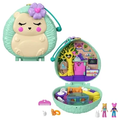 Image de Polly Pocket Coffret Univers Café du Hérisson, Mini Figurines Polly, Une Amie, Chat et Lapin, Surprises incluses, Jouet pour Enfant, GTN15