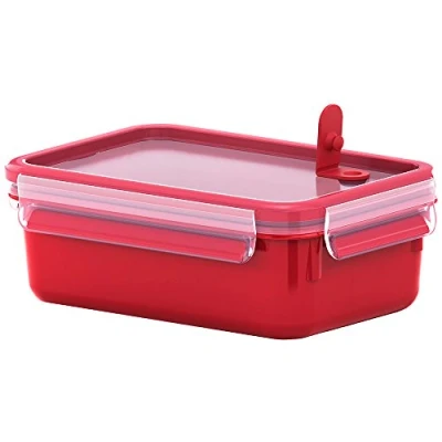 Image de Emsa Boîte à Micro ondes Clip &amp; Lunchbox Rouge Taille: 1,0 L (Ref: 517773)