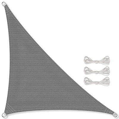 Image de CelinaSun Voile d&#039;ombrage Pare Soleil Jardin Balcon Polyéthylène HDPE Respirant Triangle 3,6 x 5,1 m Anthracite