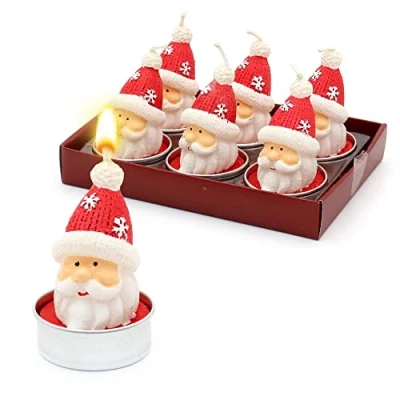Image de Dekohelden24 Lot de 6 bougies chauffe plat Nicolas Dimensions chaque bougie : 4 x cm
