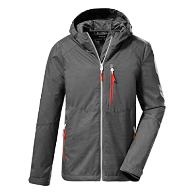 Image de killtec Boy&#039;s Veste softshell/veste d&#039;extérieur à capuche KOS 61 BYS SFTSHLL JCKT, anthracite, 152, 37839 000