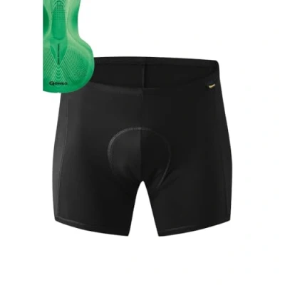 Image de Gonso Sitivo U M Caleçon de Cyclisme pour Homme, s&#039;adapte sous Tous Les Shorts Cyclisme, Collant avec Rembourrage Green éléments en poron, Coupe ajustée, Noir/Vert, Taille XL