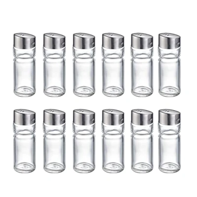 Image de Westmark Saupoudreur Universel, 12 Pièces, Capacité :env. 40 ml, Verre/Acier Inoxydable, Wien, Argent/Transparent, 650722E2