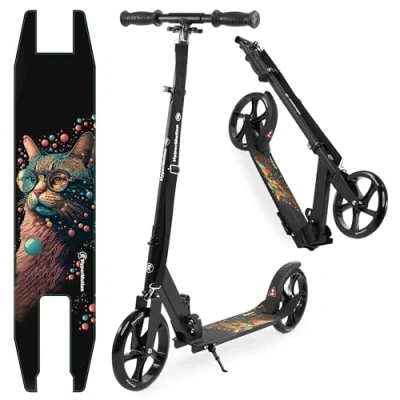 Image de HyperMotion Vibe Trottinette à Deux Roues pour Enfants partir de 7 Ans et Adolescents Charge maximale 100 kg Aluminium Pliable Hauteur Guidon réglable Roulements ABEC 200 mm, Rose