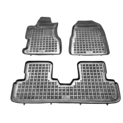 Image de REZAW PLAST 200905 Ensemble de tapis sol Caoutchouc avant et arrière noir HONDA: CIVIC 7 Coupe