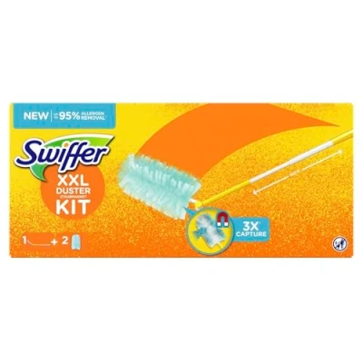 Image de Swiffer Duster Doudounes Capture Poussière, 1 Poignée XXL et 2 Doudounes, Piège la poussière saleté, atteint Les Points Plus Difficiles de Maison, Maxi Taille