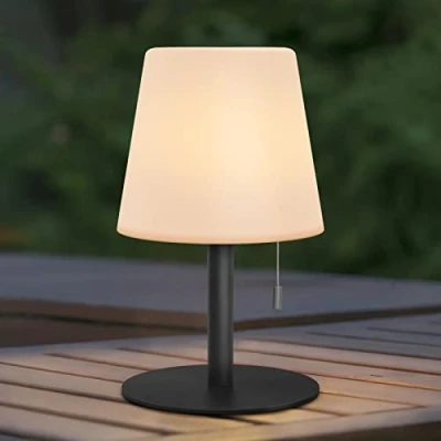 Image de MALUX Lampe de Table sans fil 8 couleurs Blanc chaud Dimmable exterieur Rechargeable IP54 étanche Décoration idéale pour votre maison et jardin à manger (Noir)