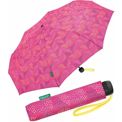 Image de Benetton Parapluie de poche Super Mini Dots, Pop Dots Fuchsia, 95 cm