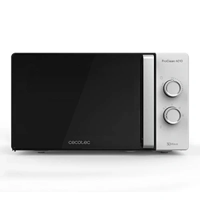 Image de Cecotec Micro ondes ProClean 4010. Capacité d’23 L, Revêtement Ready2Clean, 700 W de Puissance, 6 Niveaux Fonctionnement, Minuterie 30 minutes, Mode Décongeler, Finition en Blanc. (Sans Grille)