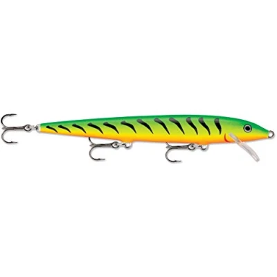 Image de Rapala Leurre de Pêche Original Floater Matériel avec Construction Balsa d&#039;Eau Douce Prof Nage 1.2 1.8m Taille 11cm / 6g Fabriqué en Estonie Firetiger