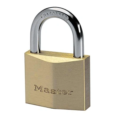 Image de Master Lock 2840EURD Cadenas à Clé Extra Fin en Laiton, Doré, 6,2 x 4 1,6 cm