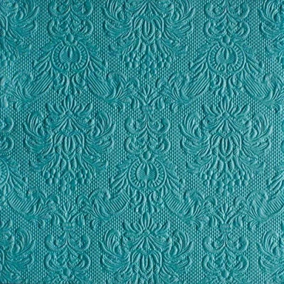 Image de Ambiente elegance lot de 15 serviettes en papier gaufré bleu pétrole