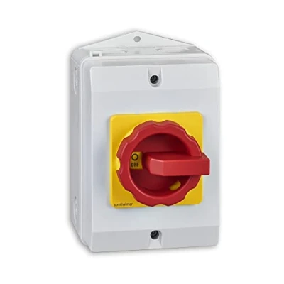 Image de Sontheimer Interrupteur de réparation 16 A 4 pôles 7,5 kW IP65, arrêt d&#039;urgence/rouge/jaune
