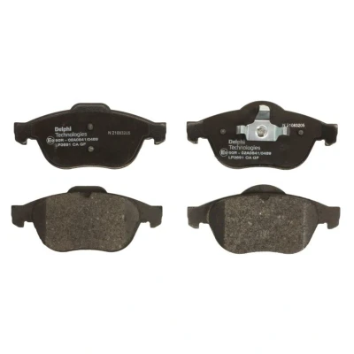 Image de DELPHI LP3691 Jeu de plaquettes frein non préparé pour indicateur d&#039;usure avec tôle anti bruit sans accessoires RENAULT: ESPACE 4, LAGUNA 2