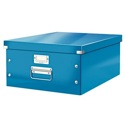 Image de Leitz Wow Click &amp; Store 60450036 Grande Boîte de Rangement A3 Bleu