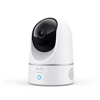 Image de eufy Security Indoor Cam 2K Pan &amp; Tilt Camera Surveillance WiFi, caméra intérieure, Détection des Humains et Animaux par l&#039;IA, Assistants Vocaux, Carte microSD Requise