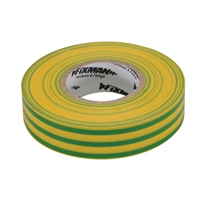Image de Fixman 192227 Ruban isolant 19 mm x 33 m Multicolore (Jaune/Vert)
