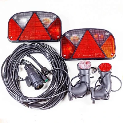 Image de Mantes Kit éclairage remorque: Feux arrières Multipoint II, gabarits Superpoint II + Faisceau 7 m 13 Broches