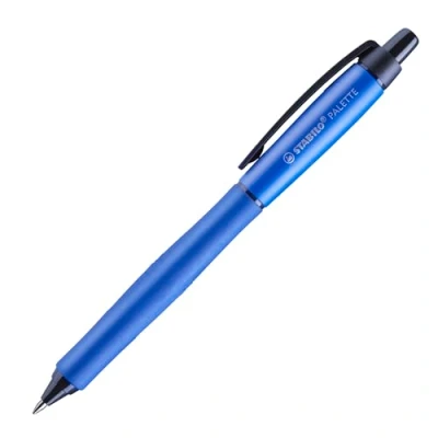 Image de STABILO Stylo roller avec mécanisme d&#039;impression Palette en bleu Largeur de trait F (0,4 mm) simple Couleur d&#039;écriture bleue