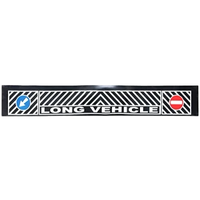 Image de Recambo Garde boue universelle, protection anti éclaboussures, bavettes éclaboussures pour camion, remorque, véhicule long, avec panneau de signalisation, caoutchouc flexible, 240 x 35 cm